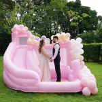 Custom Moonwalk Toddler Amusement Park Wedding Kid Jumping Mini Pink Bounce House