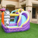 Hot Sale Space Planet and Rocket Theme Jump House Inflatable Bouncing Castle With Cambered Soft Slide Bounce House for Kids