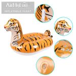 AirMyFun Fun Floaty Inflatable Tiger Pool Float – Swimming Pool Float Toy for Adults and Kids