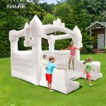 Small White Bounce House Inflatable Wedding Bounce Castle for Kids – Moon Bounce White Jumping Castle