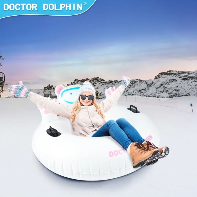 Cute Cartoon New Design PVC Inflatable Snow Tube Sled – Winter Fun Snow Toys for Outdoor Sledding Sports