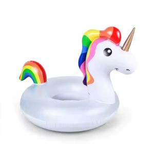 Mini Rainbow Unicorn Inflatable Floating Island – Perfect Pool Party Companion