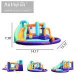 Custom-Sized Logo Printed Oxford Inflatable Water Slide, Water Gun Bounce House, Water Slide with Kids Party Blower