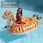 AirMyFun Fun Floaty Inflatable Tiger Pool Float – Swimming Pool Float Toy for Adults and Kids