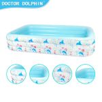 Doctor Dolphin 3 Rings Inflatable Outdoor Water Play Kids Inflatable Swimming Pool for Kids and Adults