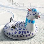 White Leopard New Design Cold PVC Custom Inflatable Snow Sled Tube – Inflatable Snow Sleds & Snow Tubes for Kids