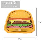 Hamburger Summer Outdoor Play Games for Kids – Pet Sprinkler Splash Pad, PVC Inflatable Water Spray Mat