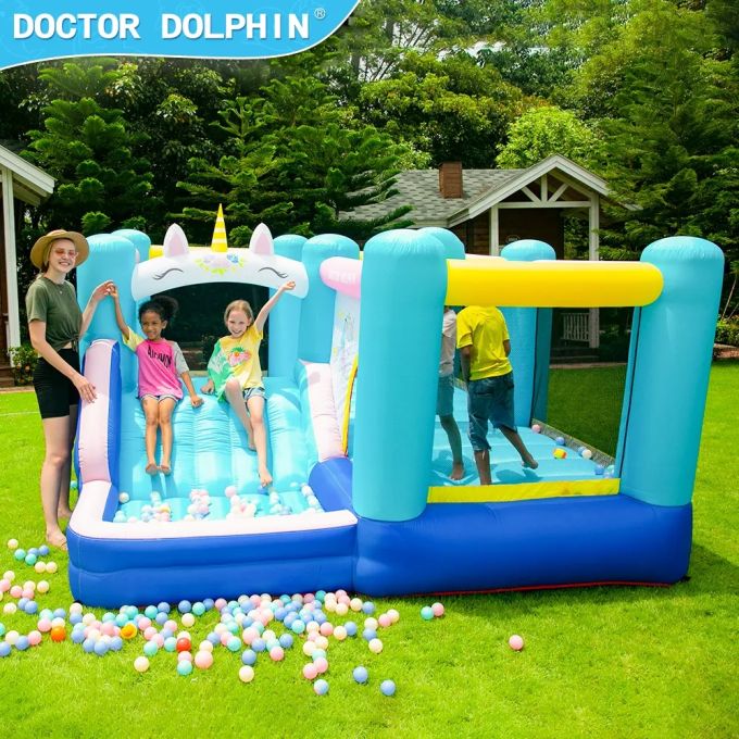 Durable Custom Outdoor Inflatable Castle with Slide – Bouncy House for Parties