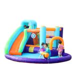 Custom-Sized Logo Printed Oxford Inflatable Water Slide, Water Gun Bounce House, Water Slide with Kids Party Blower