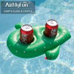 Double Hole Floating Custom Inflatable Drink Holder – Cute Cactus Design for Pool Parties