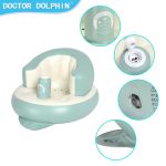 octor Dolphin Inflatable Sit-Up Chair for Baby 3-36 Months – Inflatable Baby Sofa with Built-in Air Pump