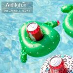 Double Hole Floating Custom Inflatable Drink Holder – Cute Cactus Design for Pool Parties