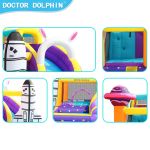 Hot Sale Space Planet and Rocket Theme Jump House Inflatable Bouncing Castle With Cambered Soft Slide Bounce House for Kids