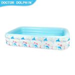 Doctor Dolphin 3 Rings Inflatable Outdoor Water Play Kids Inflatable Swimming Pool for Kids and Adults