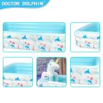 Doctor Dolphin 3 Rings Inflatable Outdoor Water Play Kids Inflatable Swimming Pool for Kids and Adults